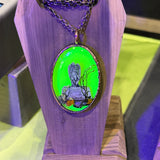 Large Oval Burial Plot Necklace with Glow Background *Mockingbird Lane Exclusive*