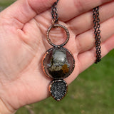 Burial Plot Necklace with Druzy Agate *Mockingbird Lane Exclusive*