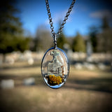 Small Oval Burial Plot Necklace D *Mockingbird Lane Exclusive*