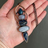 Many Shades of Blue Copper Necklace