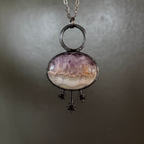 Celestial Dream Amethyst Necklace with Gunmetal Patina