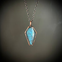 Labradorite Coffin Necklace