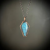 Labradorite Coffin Necklace