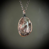 Garden Quartz, Lodolite Copper Necklace