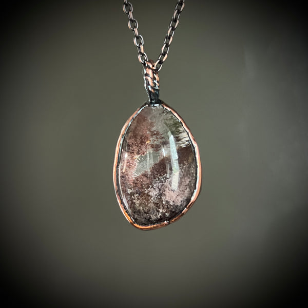 Garden Quartz, Lodolite Copper Necklace