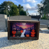 Vintage Halloween Shadow Box Magnet/Wall Hang C