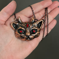 Devil Kitty Copper Necklace
