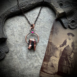 Human Tooth Necklace with Crystal “Cavities”