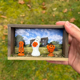 Vintage Halloween Shadow Box Magnet/Wall Hang A