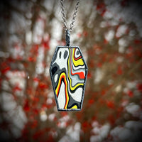 Fordite Coffin Necklace