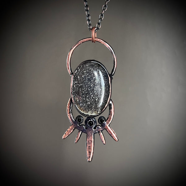 Graphite in Quartz Copper Necklace