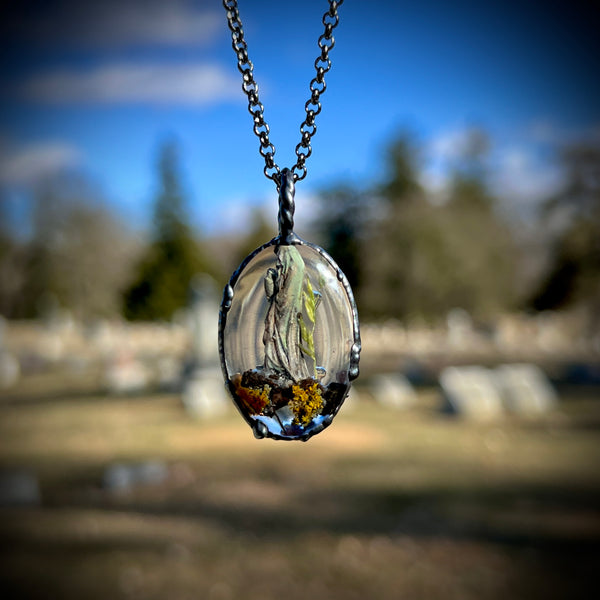 Small Oval Burial Plot Necklace B *Mockingbird Lane Exclusive*