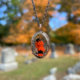 Top Hat Jack Small Oval Blow Mold Necklace *Mockingbird Lane Exclusive*