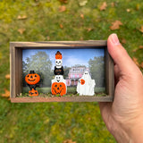 “Pink Palace” Vintage Halloween Shadow Box Magnet/Wall Hang B