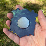 Green Our Darling Shield Coffin Plaque Hand Painted 3 Inch Magnet