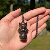 Bat Standing on the Moon Necklace