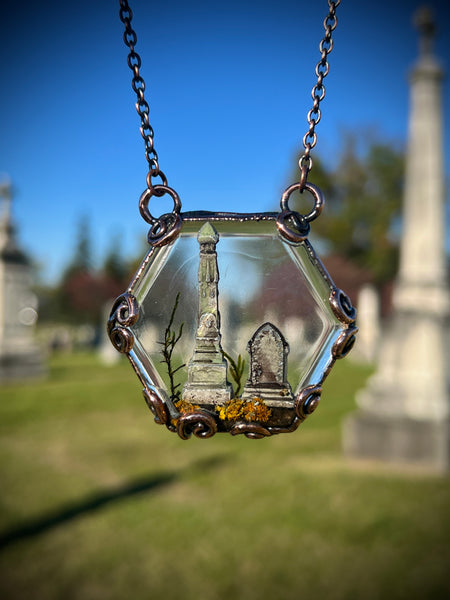 Double Burial Plot Necklace *Mockingbird Lane Exclusive*