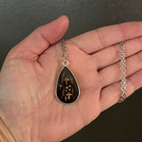 Glittery Mushrooms Resin Necklace