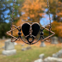 Black Obsidian Planchette Jesus Necklace