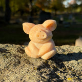 Carved Dolomite Zen Pig
