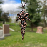 Horned Forest Goddess Copper Necklace A