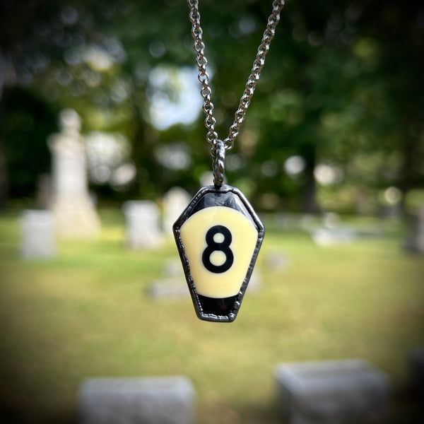 Billiard Ball Coffin Necklace