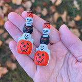 ***PRE-ORDER***Hand Painted Mini Halloween Totem Stack Blow Mold Replica (2 1/4 Inch Tall)