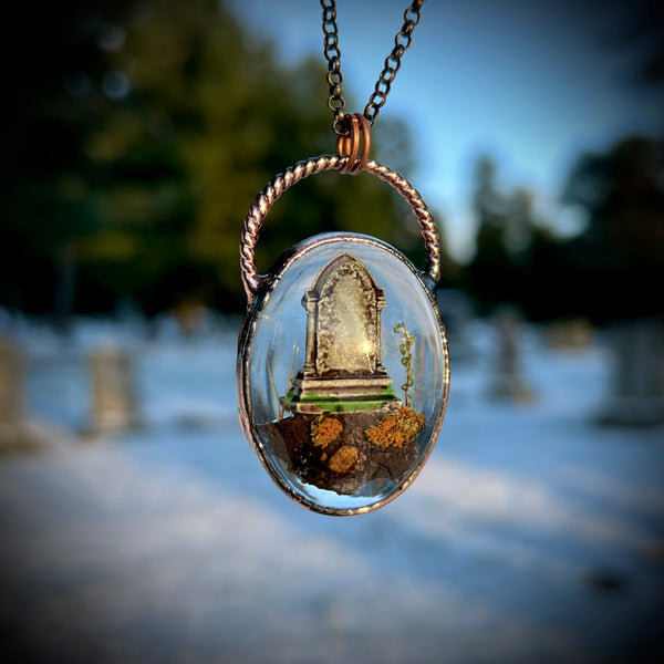 Oval Burial Plot Necklace *Mockingbird Lane Exclusive*