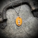 Orange Ghost Resin Necklace