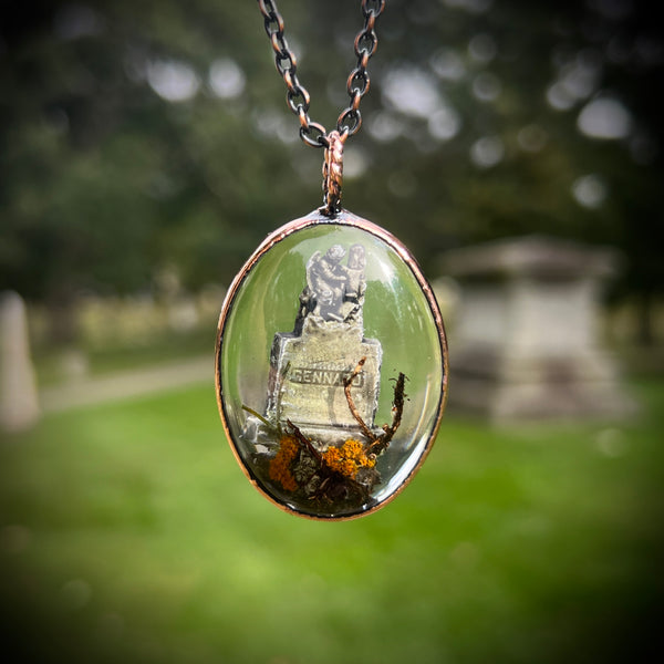 Oval Burial Plot Necklace *Mockingbird Lane Exclusive*