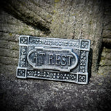 At Rest Coffin Plaque Hand Painted 3 Inch Magnet