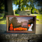 “Pink Palace” Vintage Halloween Shadow Box Magnet/Wall Hang B