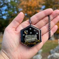 Large Hexagon Burial Plot Necklace *Mockingbird Lane Exclusive*