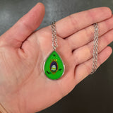Tiny Ghost and Bats Resin Necklace