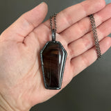 Bowlerite Coffin Necklace with Gunmetal Patina