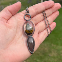 Burial Plot Necklace with Rainbow Obsidian *Mockingbird Lane Exclusive*