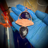 Elizabeth’s Hour with Amethyst and Charoite Necklace**Patina TBD**