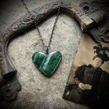 Green Muscovite Heart Necklace