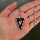 Mushroom Ghost Resin Necklace