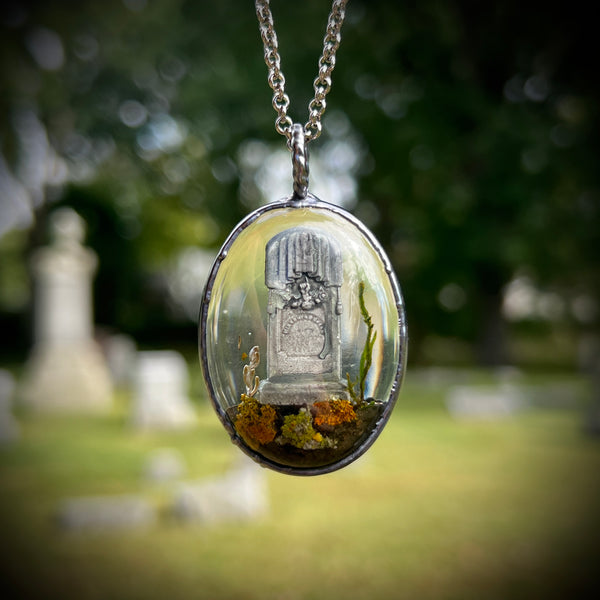 Oval Burial Plot Necklace *Mockingbird Lane Exclusive*