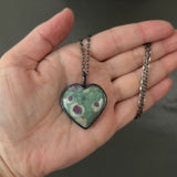 Ruby Fuchsite Heart Necklace