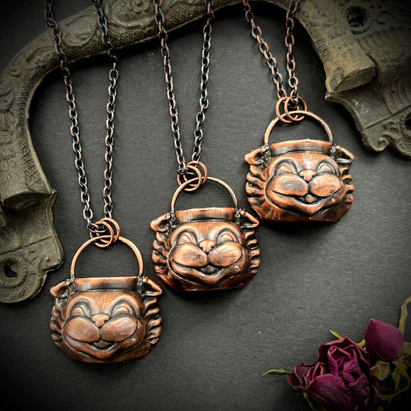 Vintage Meow Meow Bucket Necklace