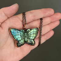 Labradorite Butterfly Necklace