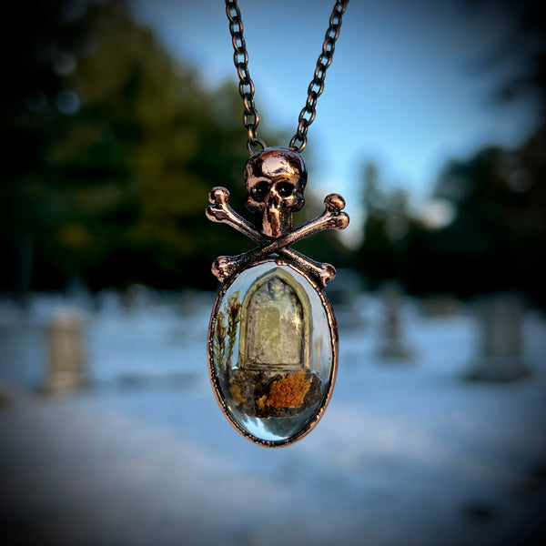 Skull and Crossbones Burial Plot Necklace *Mockingbird Lane Exclusive*