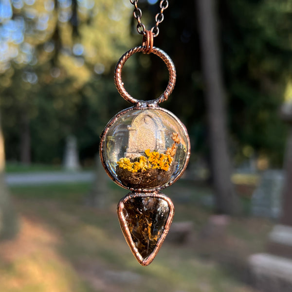 Burial Plot Necklace with Pietersite *Mockingbird Lane Exclusive*