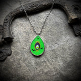 Tiny Ghost and Bats Resin Necklace