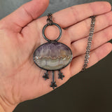 Celestial Dream Amethyst Necklace with Gunmetal Patina