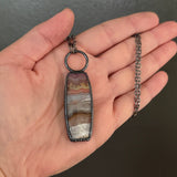 Dream Amethyst Necklace with Gunmetal Patina