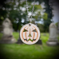 Magnesite Jack O’ Lantern Necklace