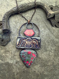 Caldwells Remember with Ruby and Ruby in Kyanite Necklace